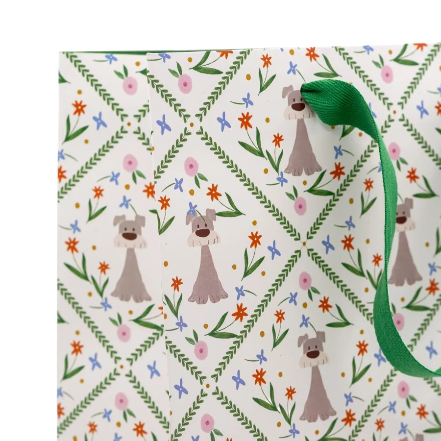 Yay! paper bolsa regalo grande perro floral, , large image number null