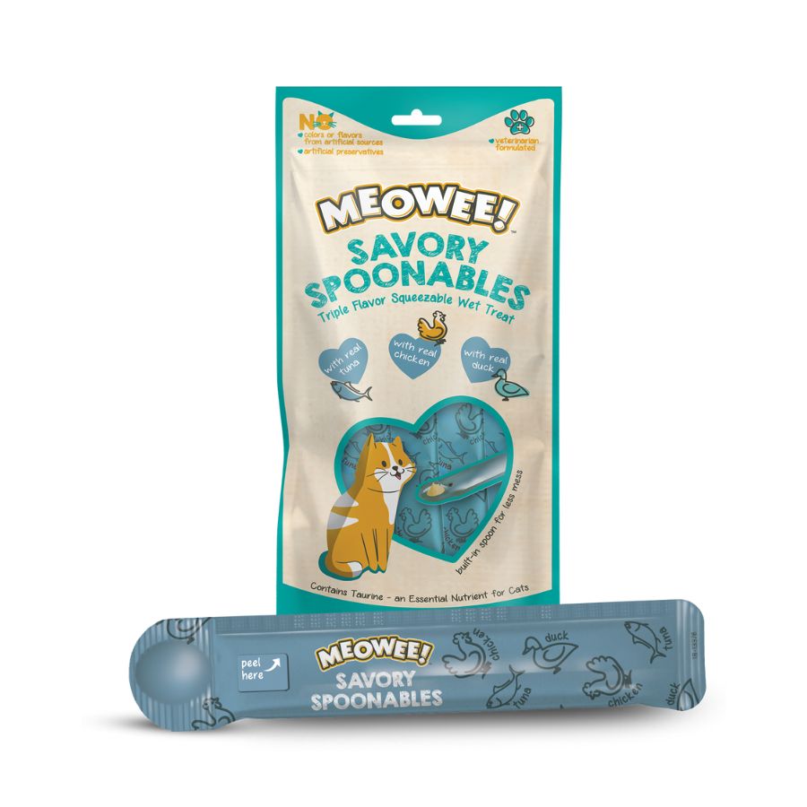 Meowee spoon at&uacute;n - pollo y pato 56GR