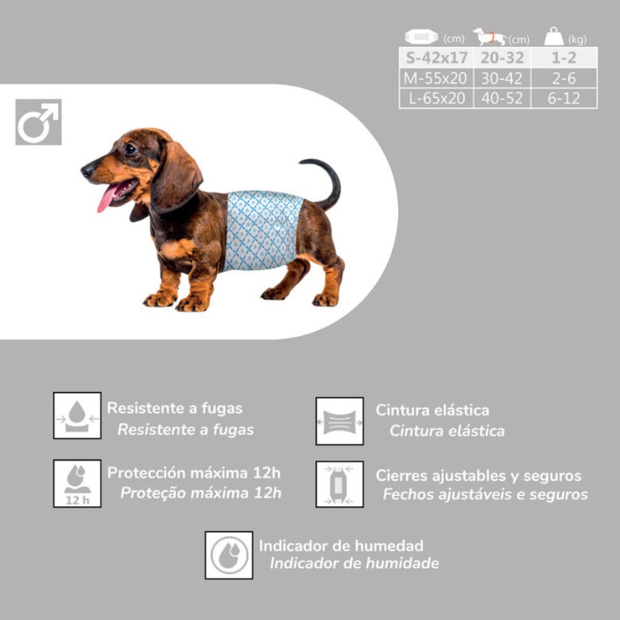Nice Care Pa&ntilde;ales desechables para perros macho 12und, , large image number null