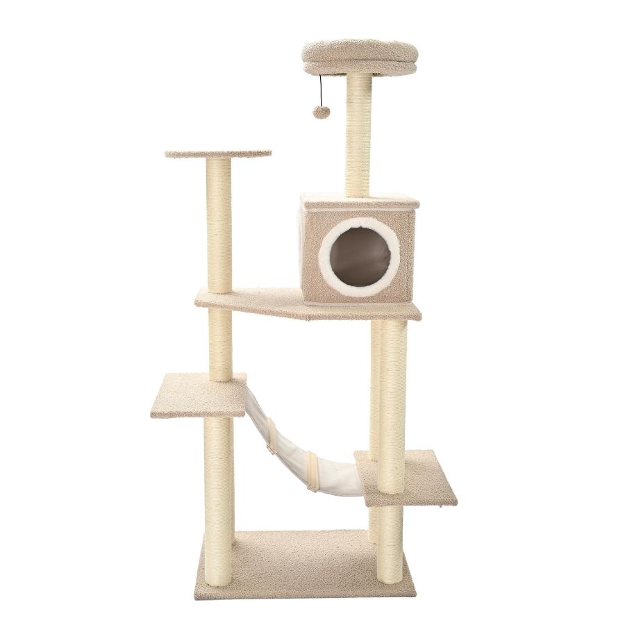 Torre de escalada y escondite de m&uacute;ltiples niveles de la colecci&oacute;n boucle