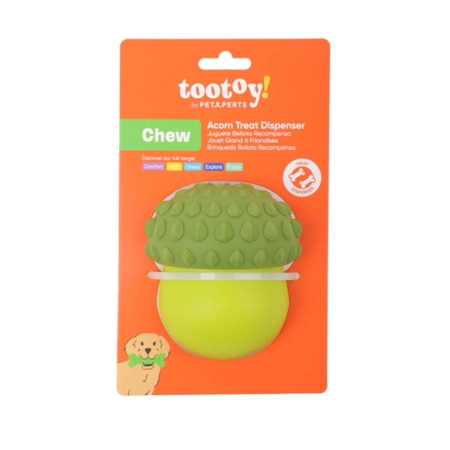 Tootoy! juguete mordedor bellota dispensador de premios para perro, , large image number null