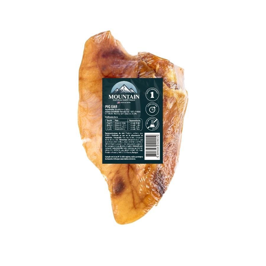 Mountain snack natural para perro oreja de cerdo