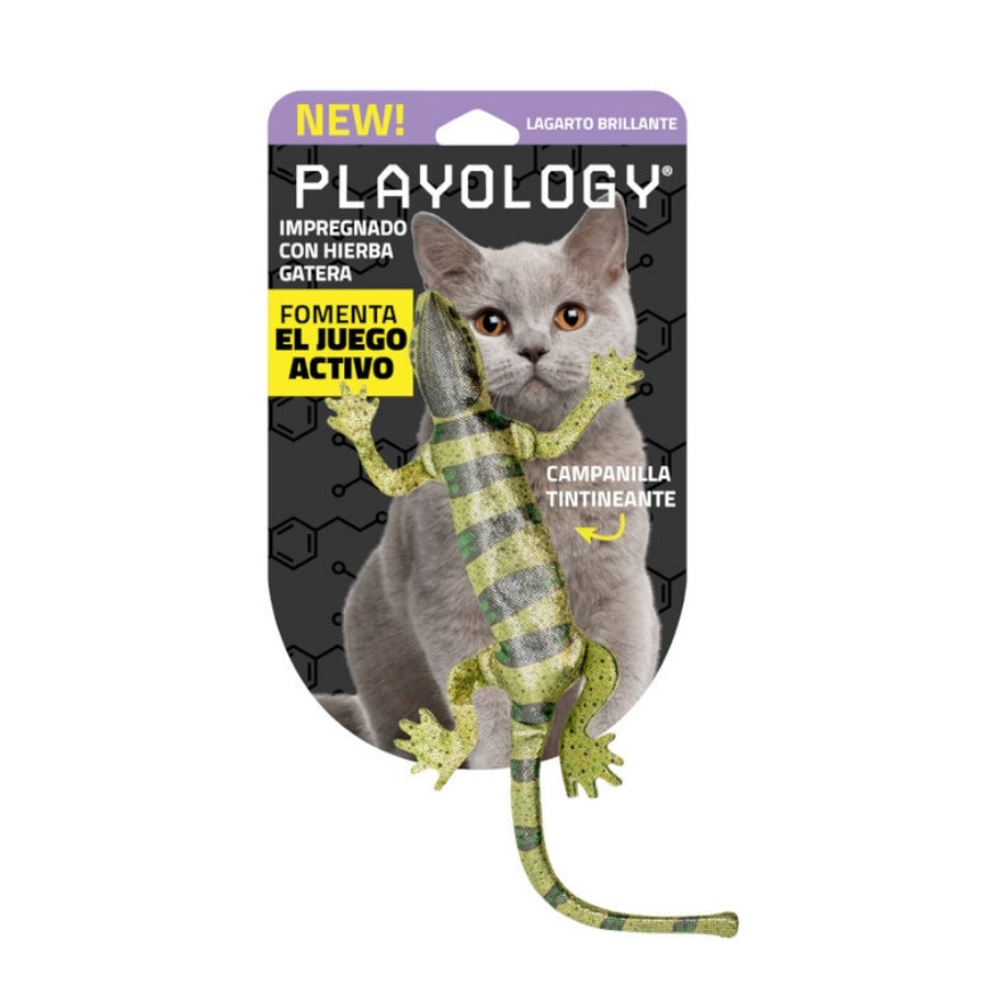 Playology juguete interactivo lagarto brillante para gato