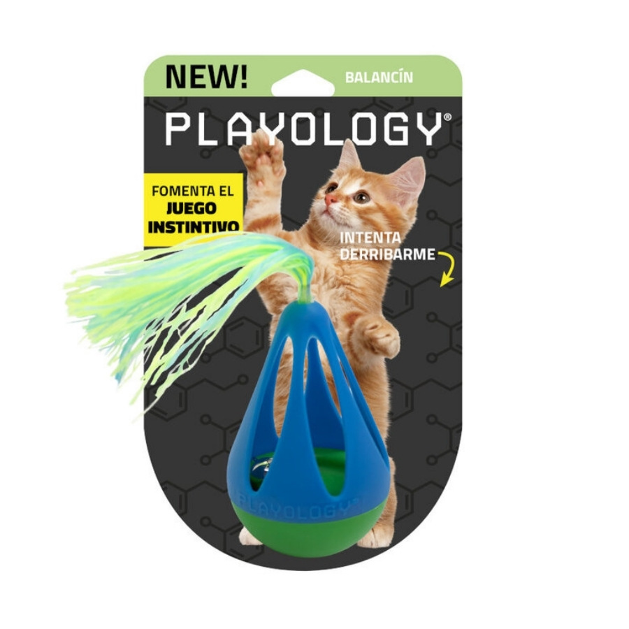 Playology juguete interactivo de equilibrio con pluma para gato, , large image number null
