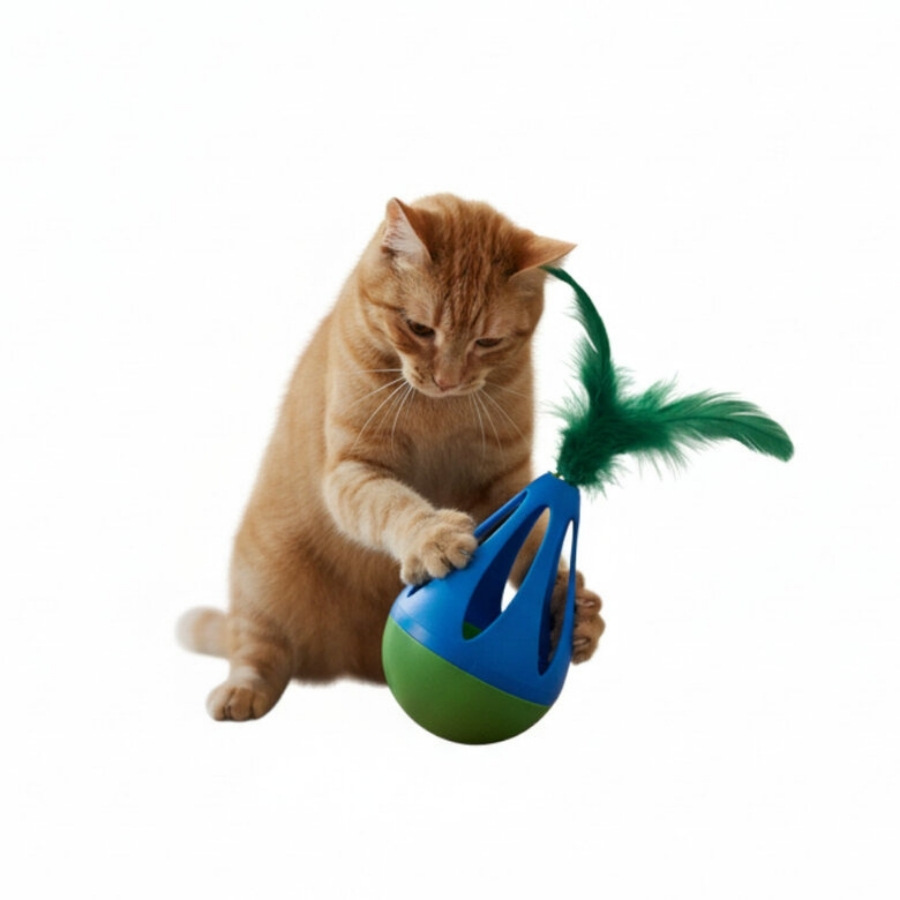 Playology juguete interactivo de equilibrio con pluma para gato, , large image number null