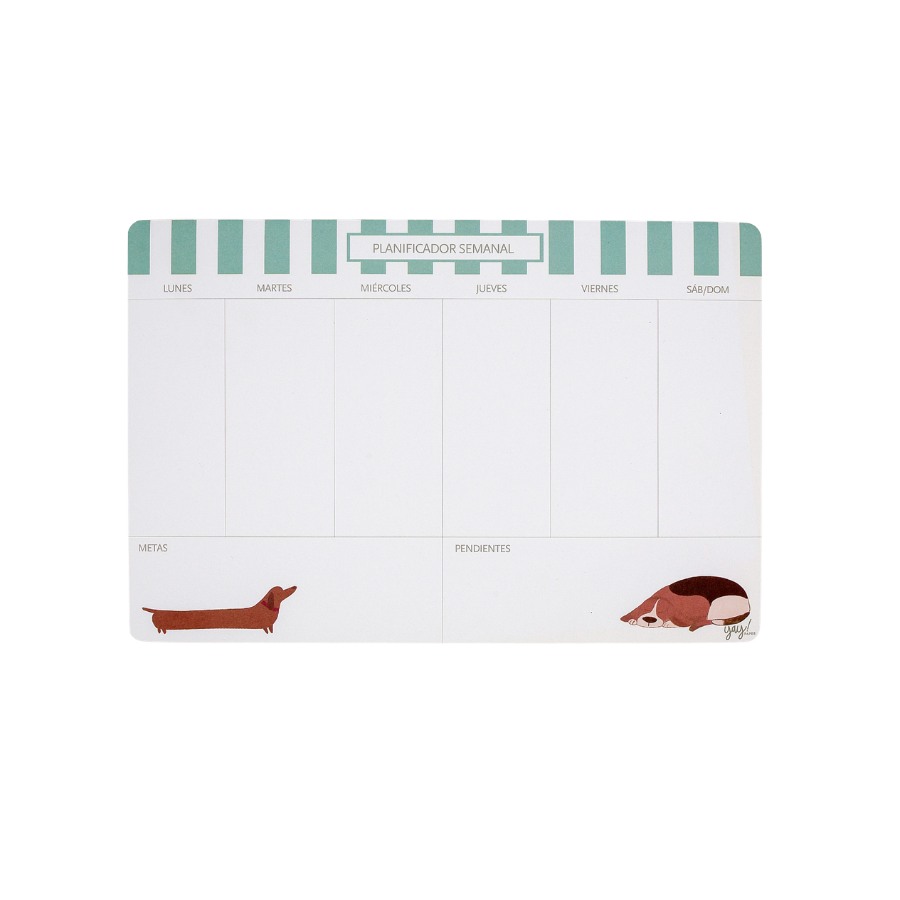 Yay! paper planificador semanal perros