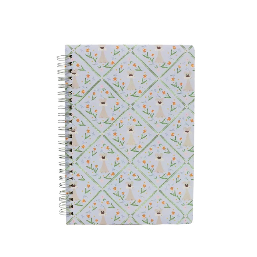 Yay! paper cuaderno mediano cuadriculado - perro floral