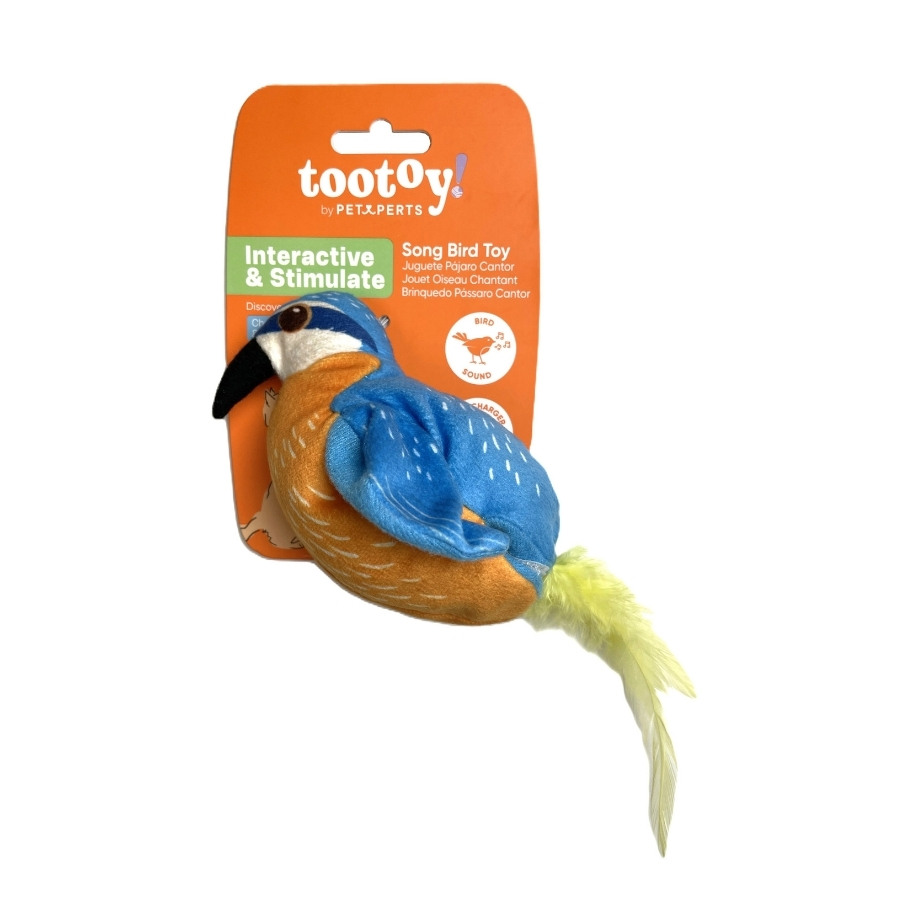Tootoy! juguete interactivo p&aacute;jaro cantor para gato, , large image number null