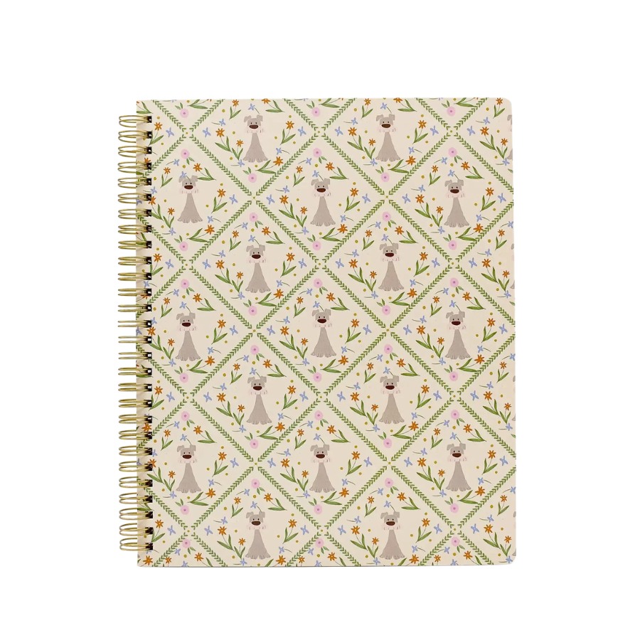Yay! paper cuaderno cuadriculado td perro floral, , large image number null