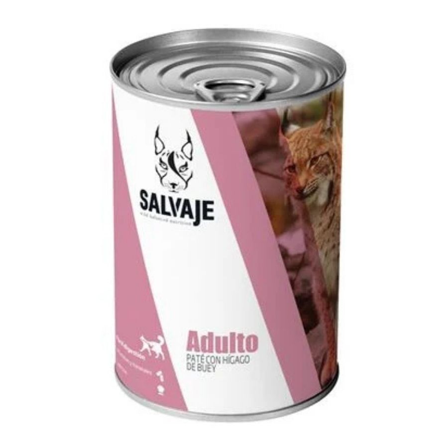 Salvaje gato adulto pate con higado de buey 400GR