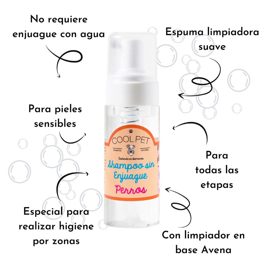 Shampoo sin enjuague para perro, , large image number null