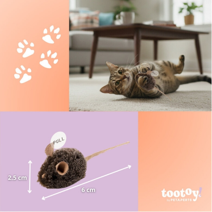Tootoy! juguete peluche rat&oacute;n que chirr&iacute;a para gato, , large image number null
