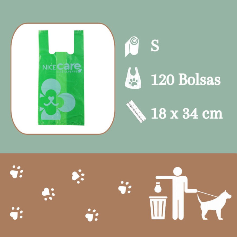 Nice Care Bolsitas Higi&eacute;nicas con asa para perros, , large image number null