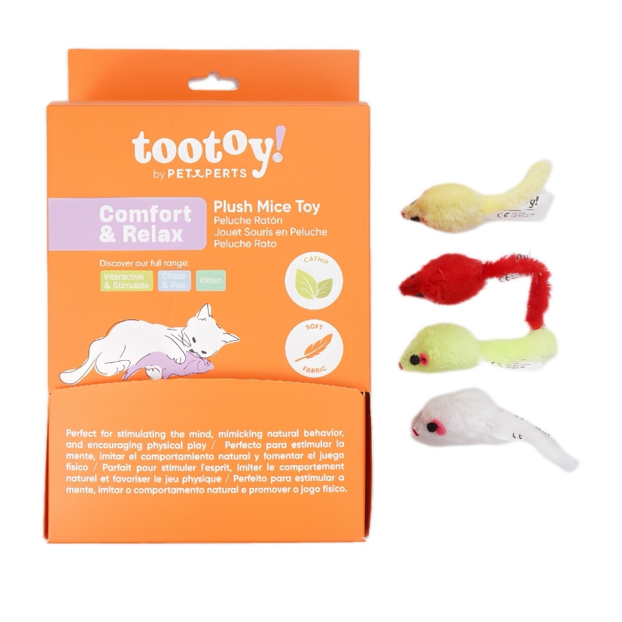 Tootoy! juguete peluche ratones de felpa para gato, , large image number null