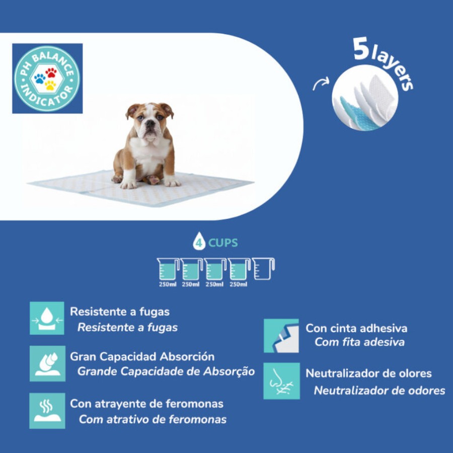 Sabanillas para perro Nice Care con indicador de pH alta absorci&oacute;n 50und, , large image number null