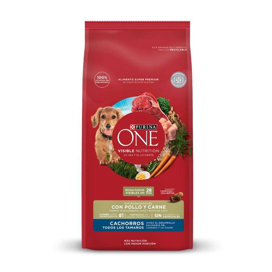 Alimento seco para perros PURINA&reg; ONE&reg; Cachorros sabor pollo y carne