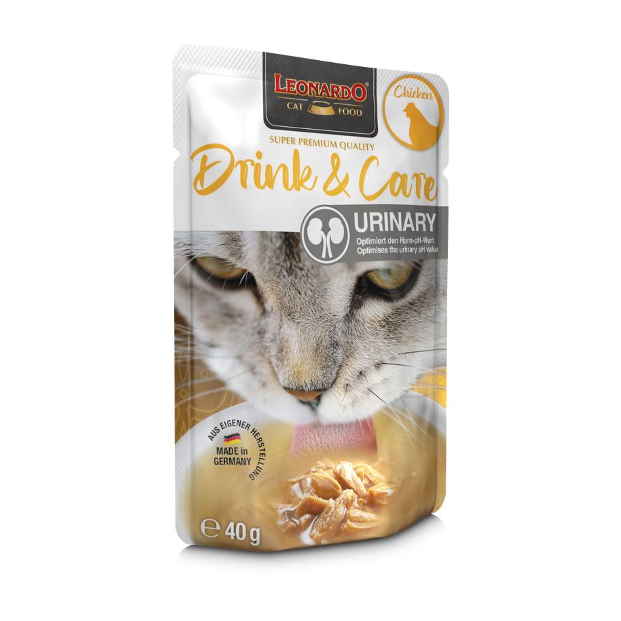 Leonardo alimento h&uacute;medo para gatos drink & care urinary 40GR, , large image number null