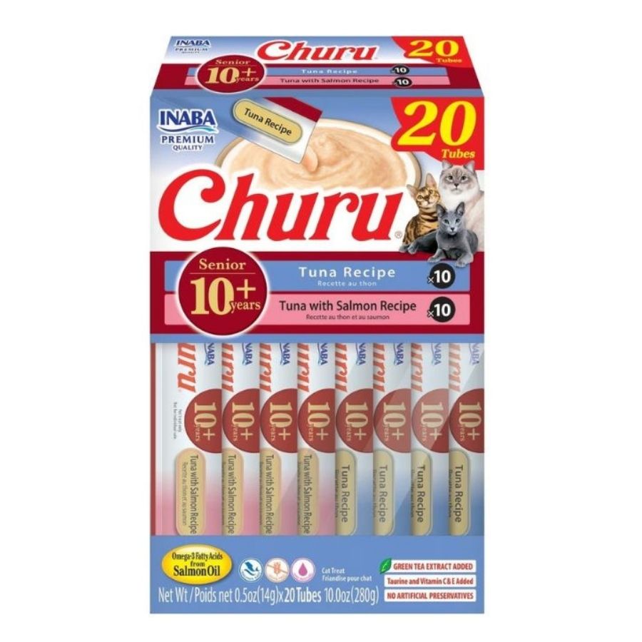 Churu snack para gatos senior 10+ sabor at&uacute;n 20 tubes variedades 280GR, , large image number null