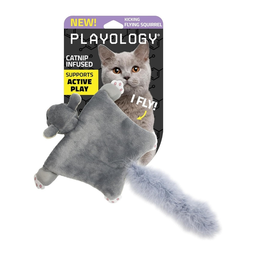 Playology juguete lanzador ardilla voladora para gato, , large image number null