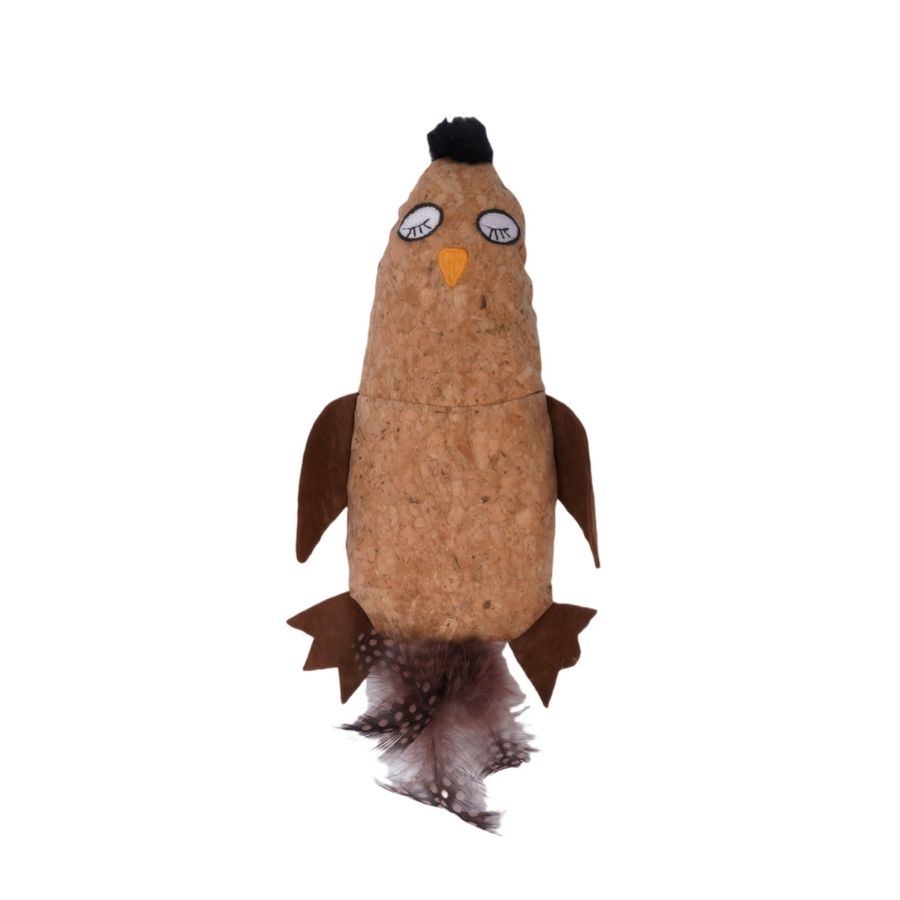 Tootoy! juguete peluche p&aacute;jaro de corcho tama&ntilde;o m para gato, , large image number null