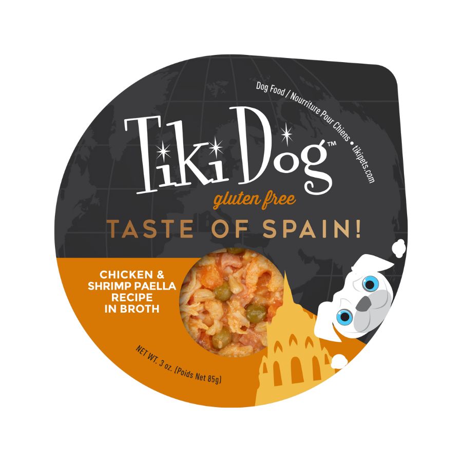 Tiki dog peque&ntilde;o sabor espa&ntilde;a! paella de pollo y camar&oacute;n 85GR alimento h&uacute;medo para gatos, , large image number null