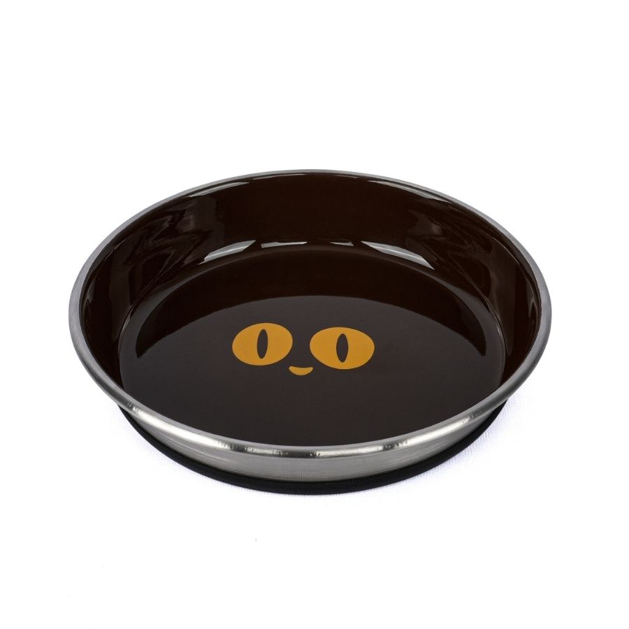Leeby plato de ceramica para gatos 480ml negro, , large image number null