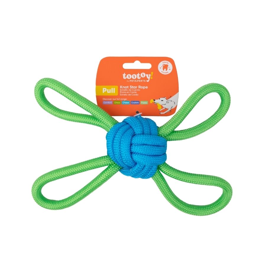 Tootoy! juguete cuerda con nudo en forma de estrella para perro