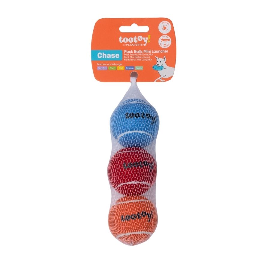 Tootoy! juguete pack de 3 pelotas con sonido para perro