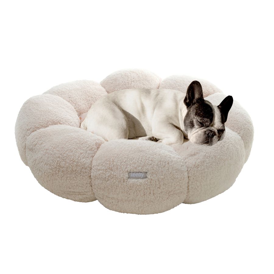 Leeby Cama Redonda Para Cachorros Con Forma De Flor Talla M, , large image number null