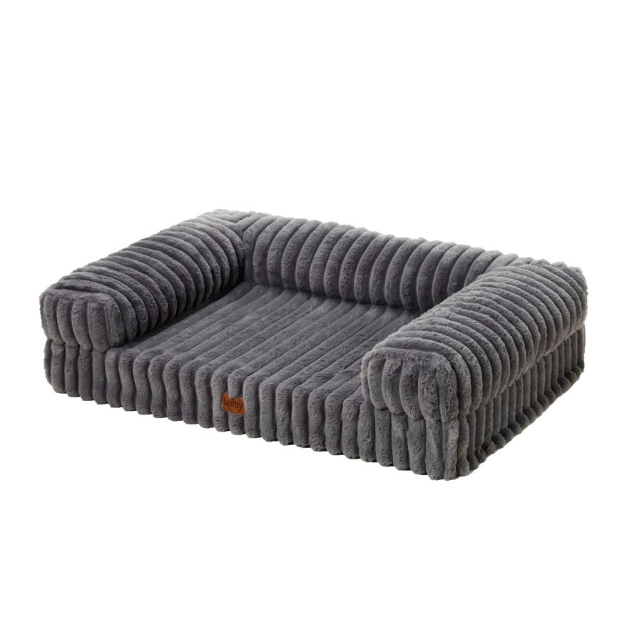 Leeby cama forma sof&aacute; para perros color gris, , large image number null