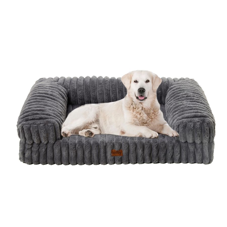 Leeby cama forma sof&aacute; para perros color gris, , large image number null
