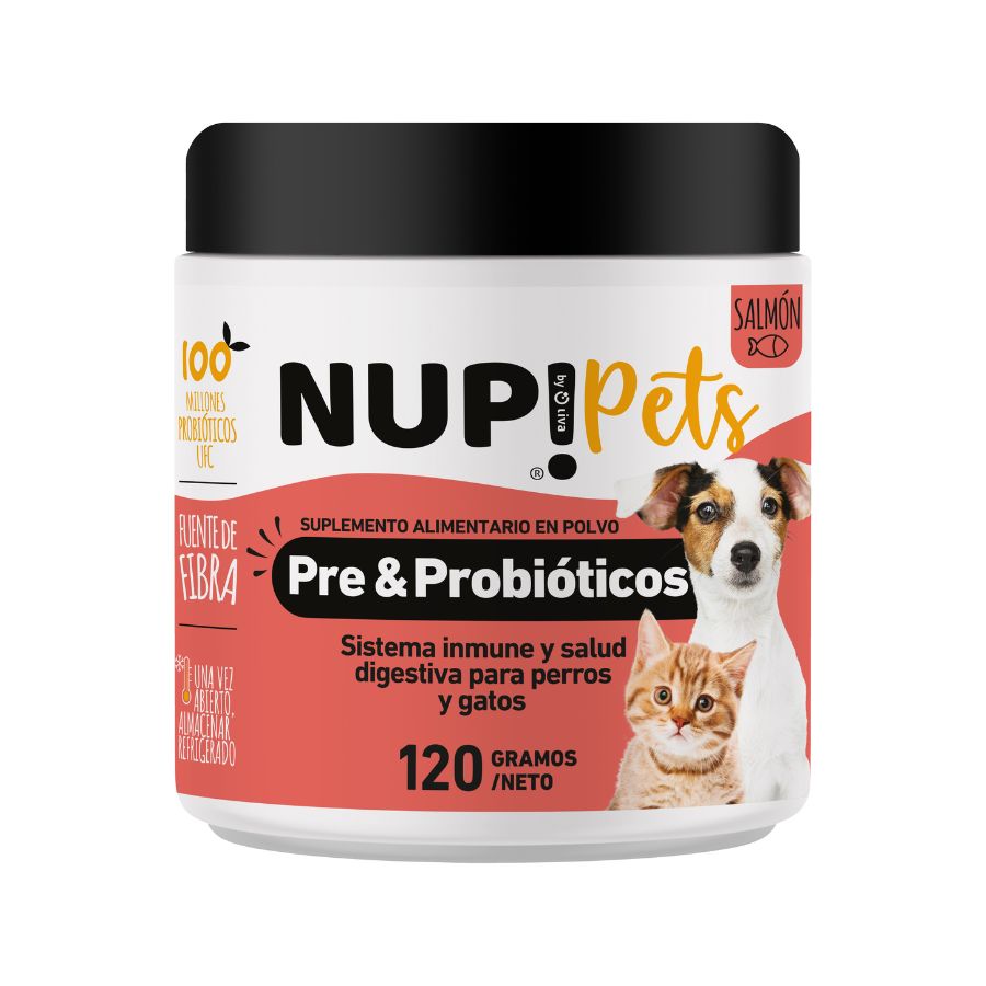 Nup!pets pre&probiotico para mascotas 120GR sistema inmune y salud digestiva sabor salm&oacute;n, , large image number null