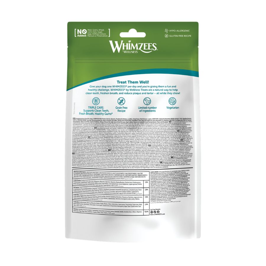 Whimzees snack week dental m 1 bolsa de 7 unidades, , large image number null
