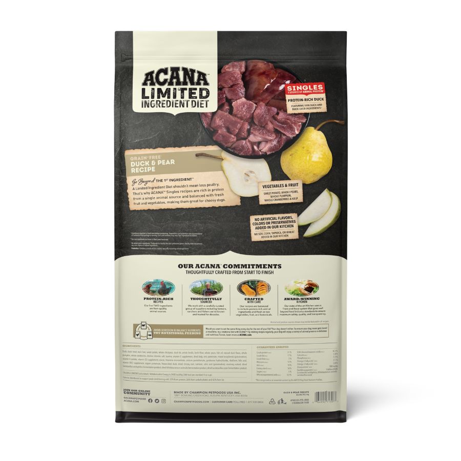 Acana Singles Duck & Pear alimento para perro, , large image number null