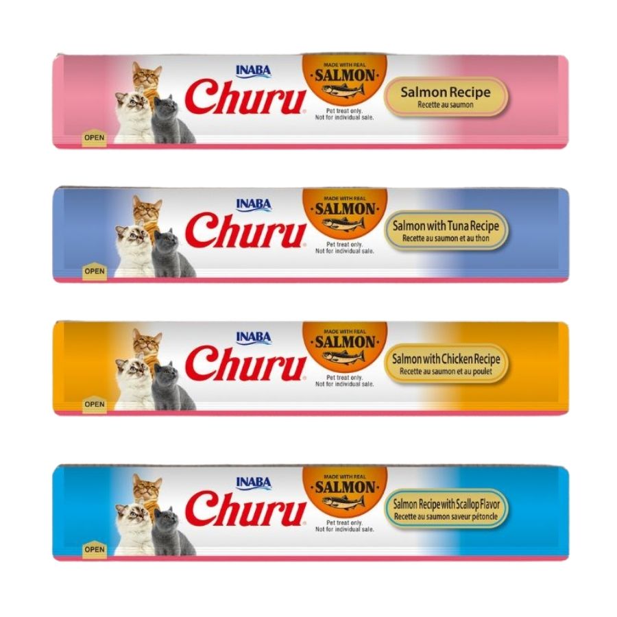 Churu snack para gatos variedad 60 tubos sabor salm&oacute;n 840GR, , large image number null
