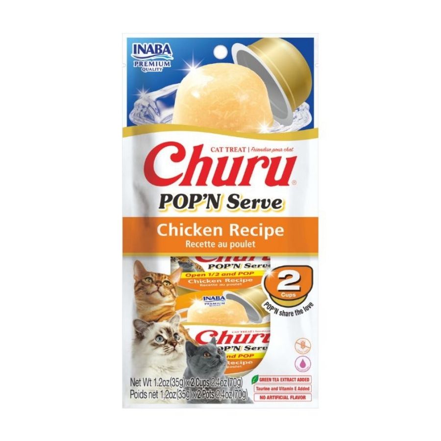 Churu snack para gatos 2 cups pop'n serve sabor pollo 70GR, , large image number null