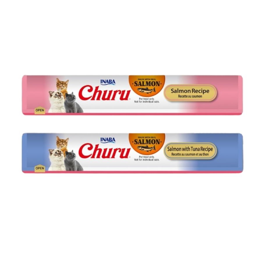 Churu snack para gatos 10 tubes sabores at&uacute;n salm&oacute;n variedades 140GR, , large image number null