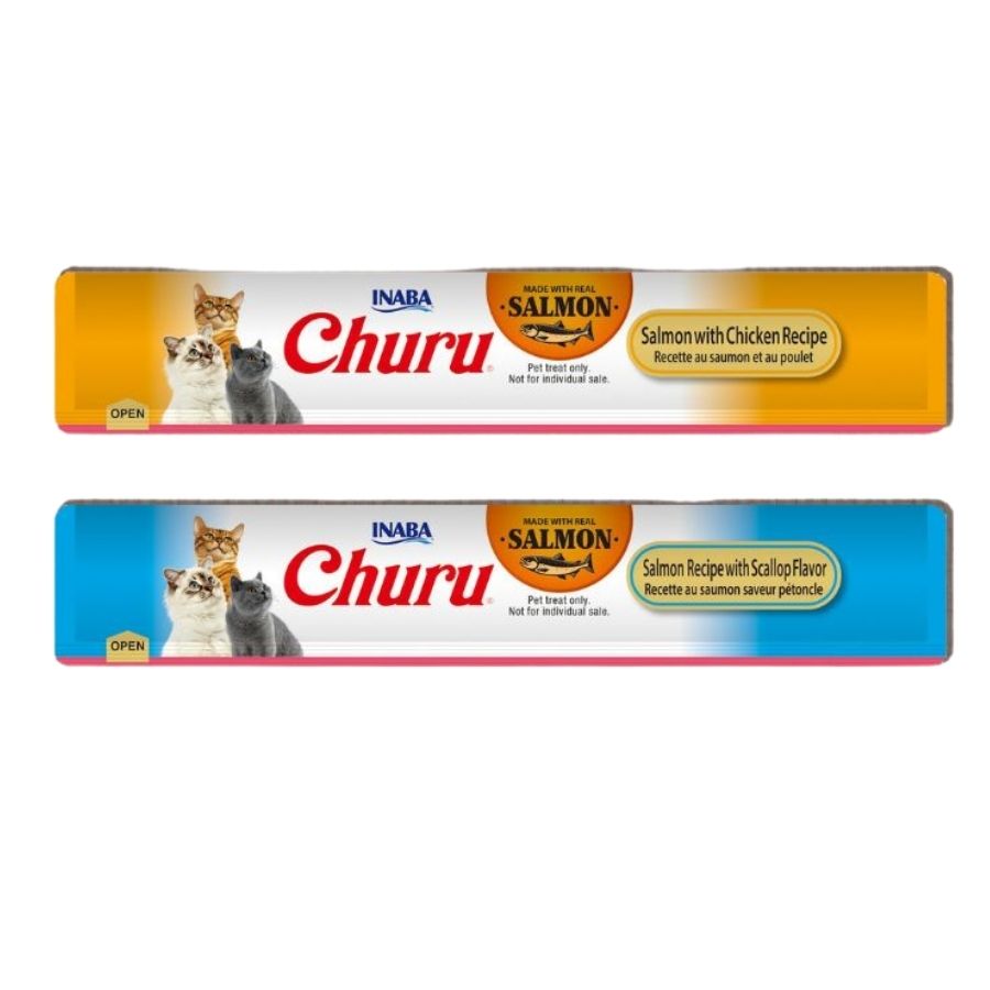 Churu snack para gatos 10 tubes sabores salm&oacute;n pollo 140GR, , large image number null