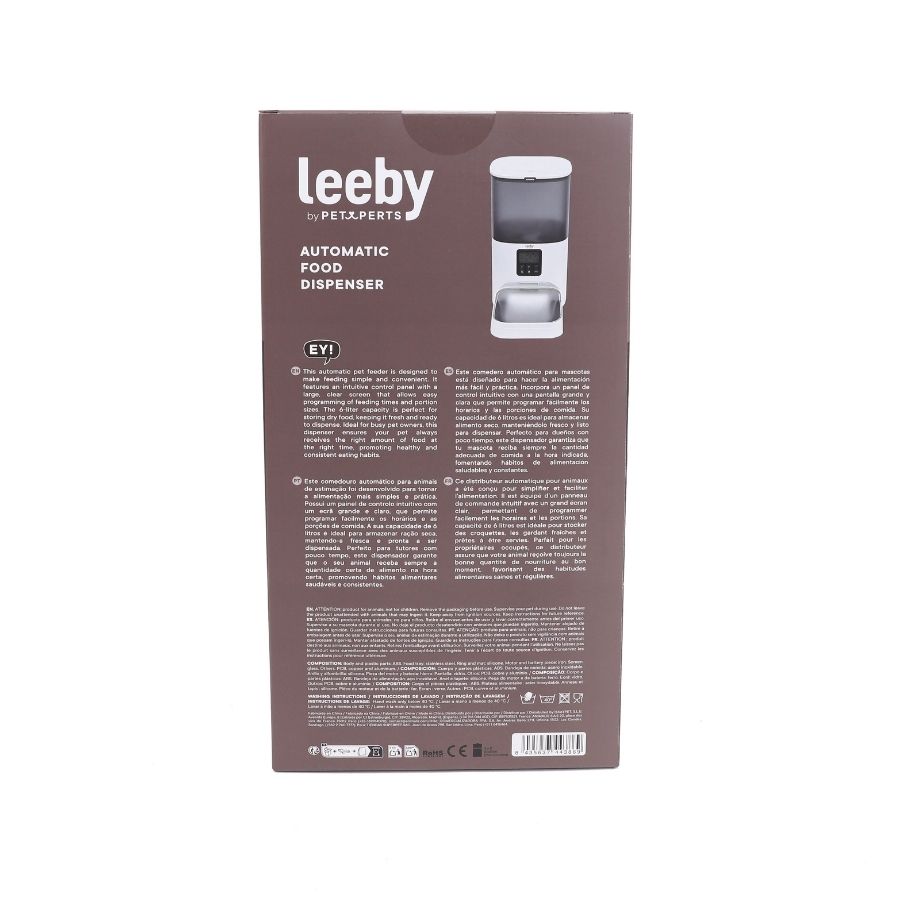 Leeby comedero autom&aacute;tico para mascotas 6L, , large image number null