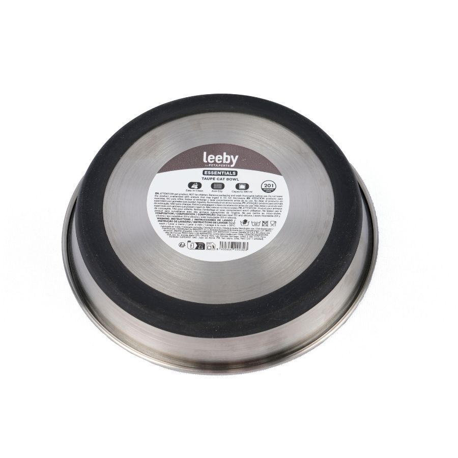 Leeby plato de ceramica para gatos 480ml caf&eacute;, , large image number null