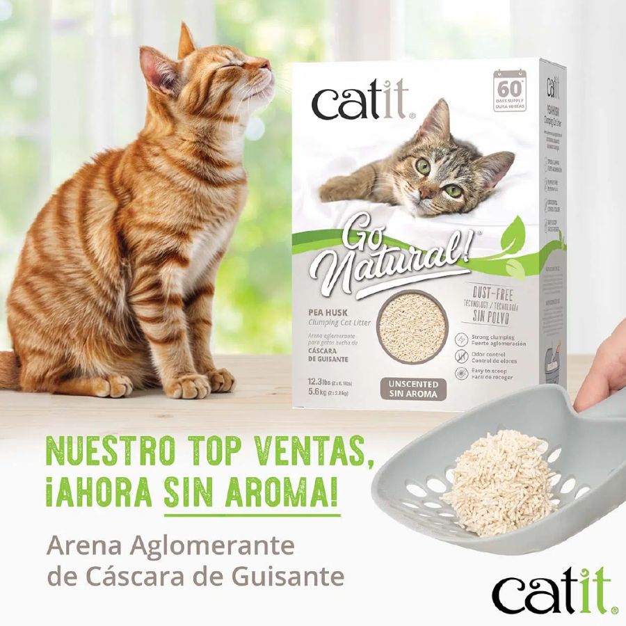 Catit go natural arena para gatos biodegrable sin aroma, , large image number null