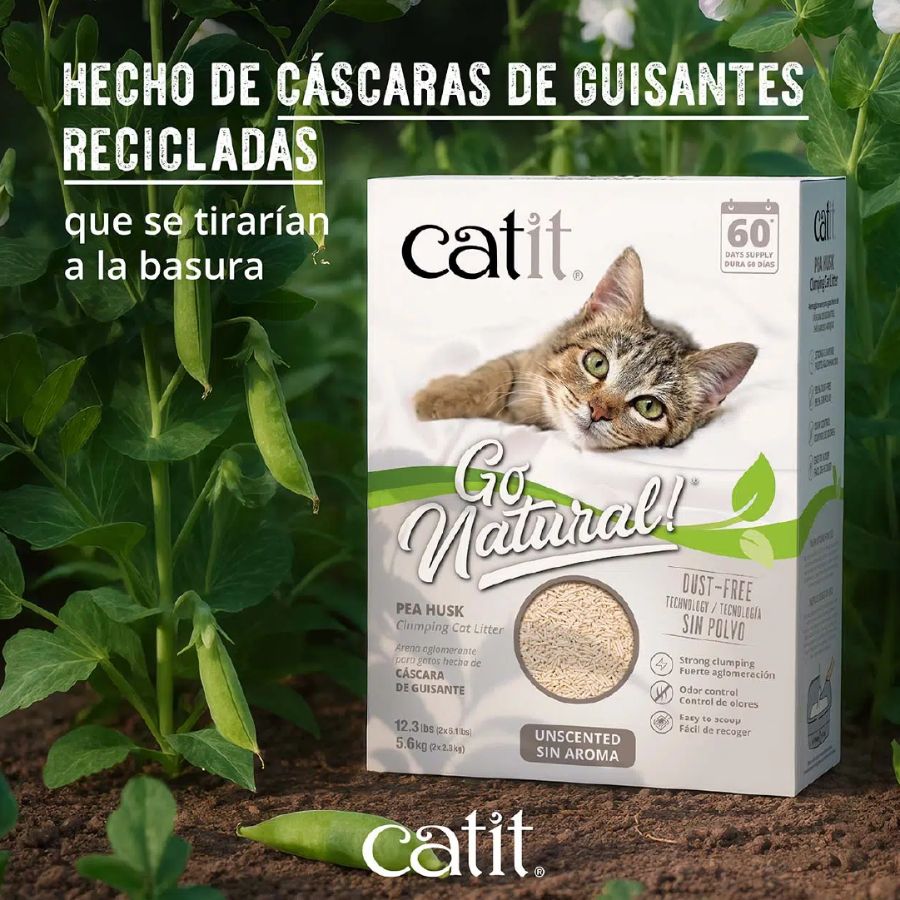 Catit go natural arena para gatos biodegrable sin aroma, , large image number null