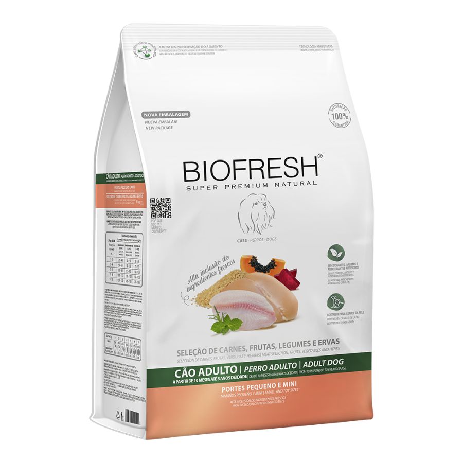 Biofresh super premium alimento seco para perros adultos raza peq/min