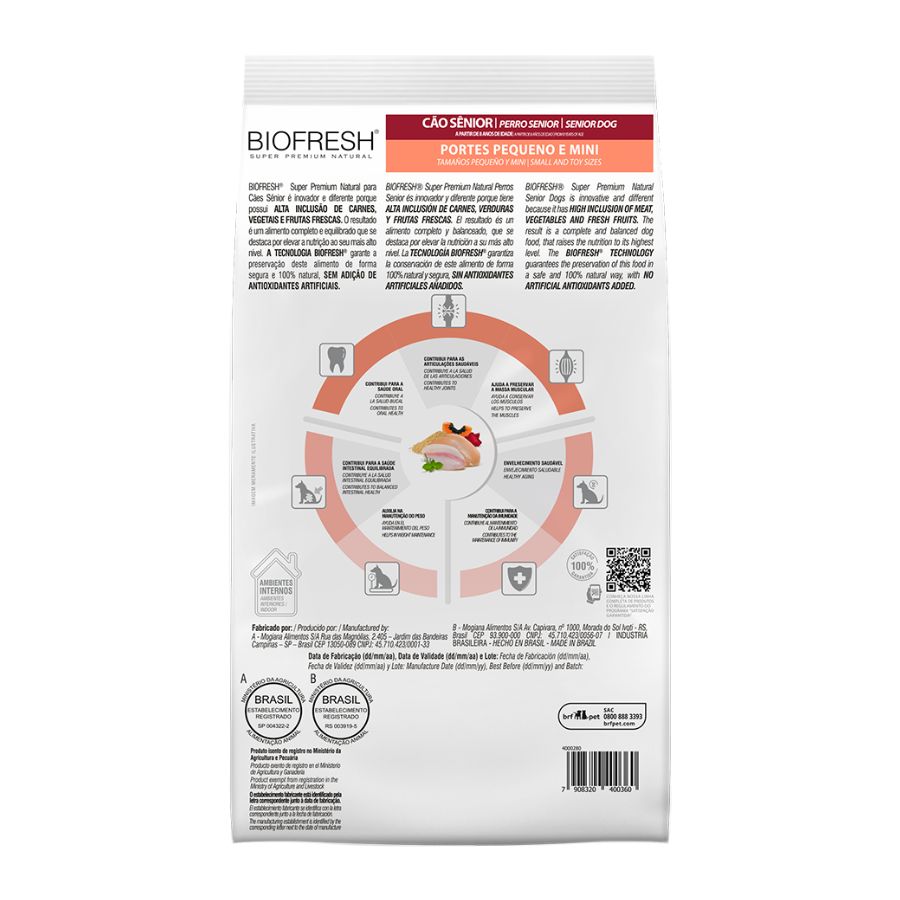 Biofresh super premium alimento seco para perros senior raza peq/min, , large image number null