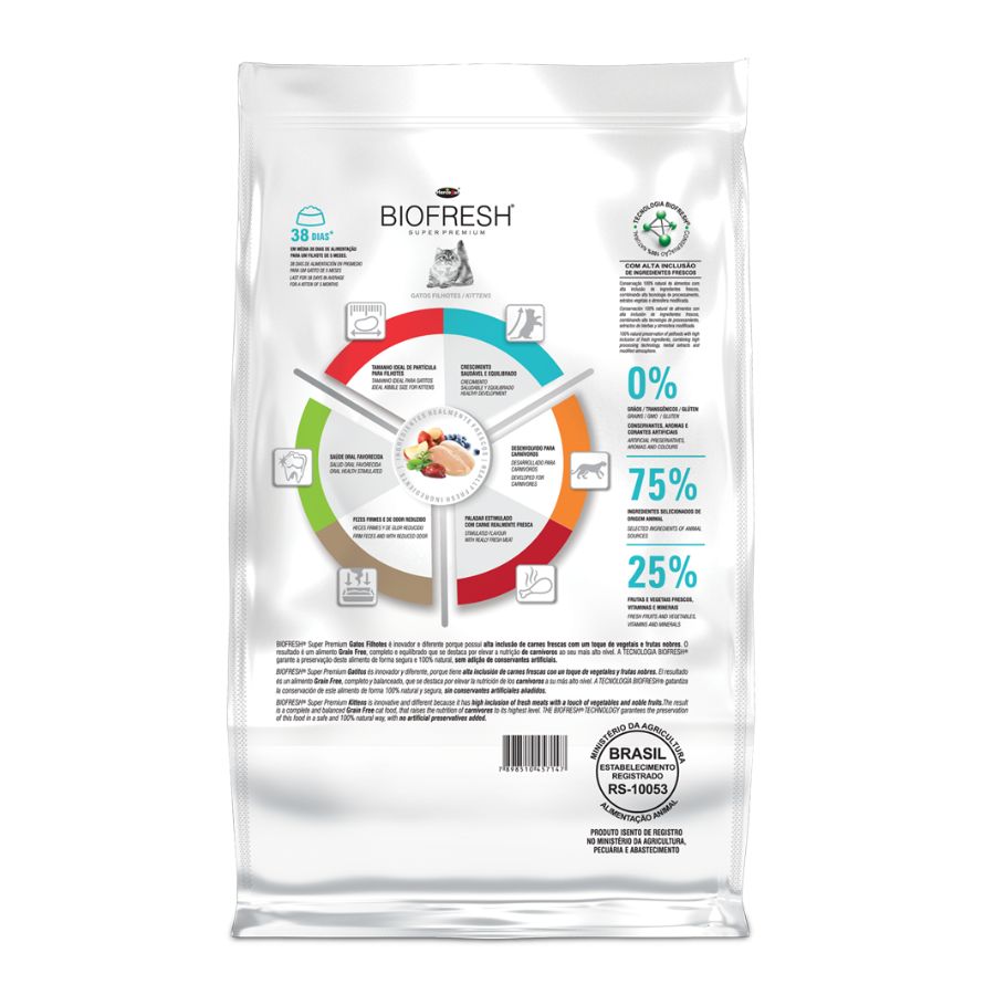 Biofresh super premium alimento seco para gatitos sabor pollo 1.5 KG, , large image number null