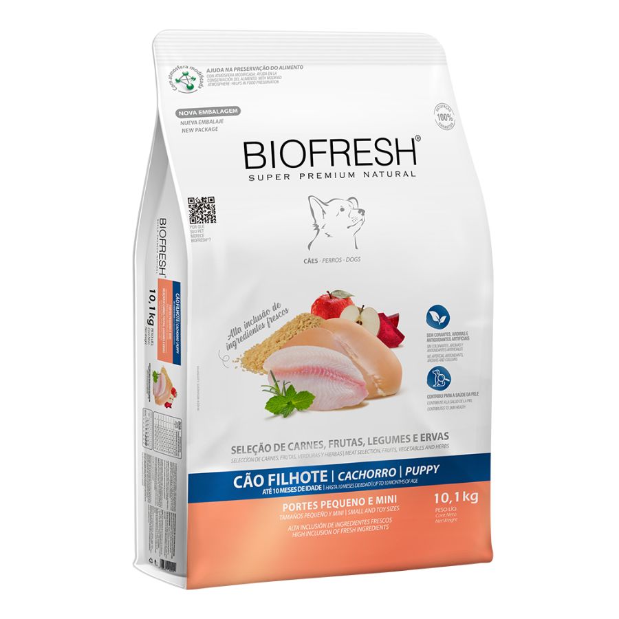 Biofresh super premium alimento seco para cachorros raza peq/mi 10.1 KG
