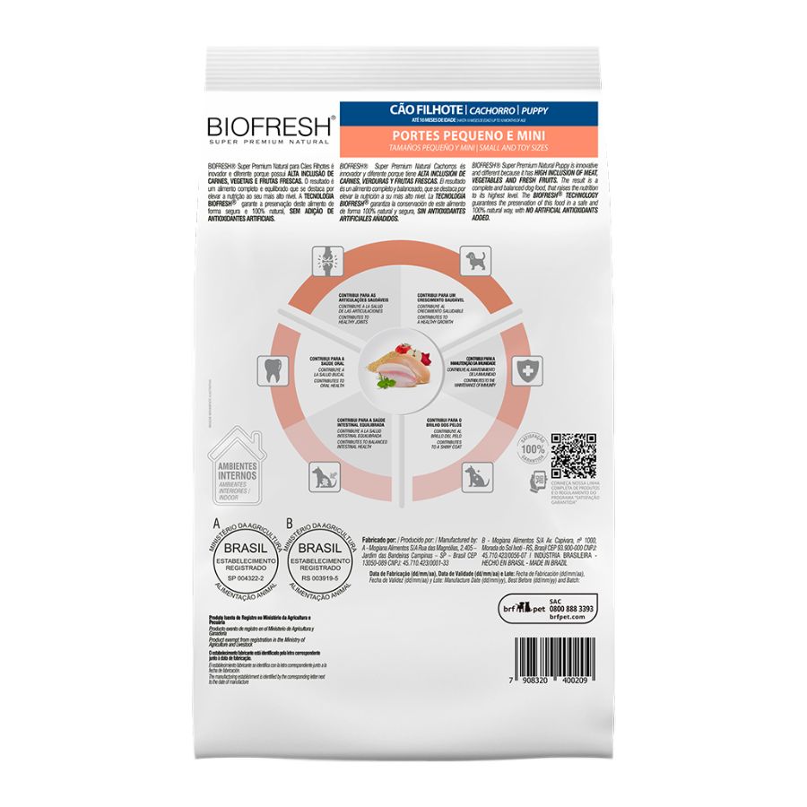 Biofresh super premium alimento seco para cachorros raza peq/mi 10.1 KG, , large image number null