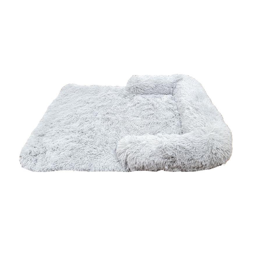 Leeby Cama Anti-Estres Forma De Sofa Para Perros Color Gris, , large image number null