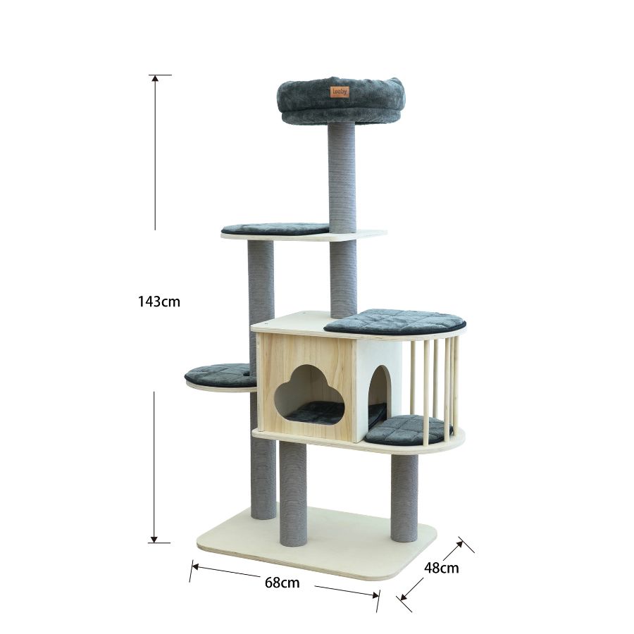 Cloud gimnasio torre rascador premium para gatos escalar y esconderse l, , large image number null
