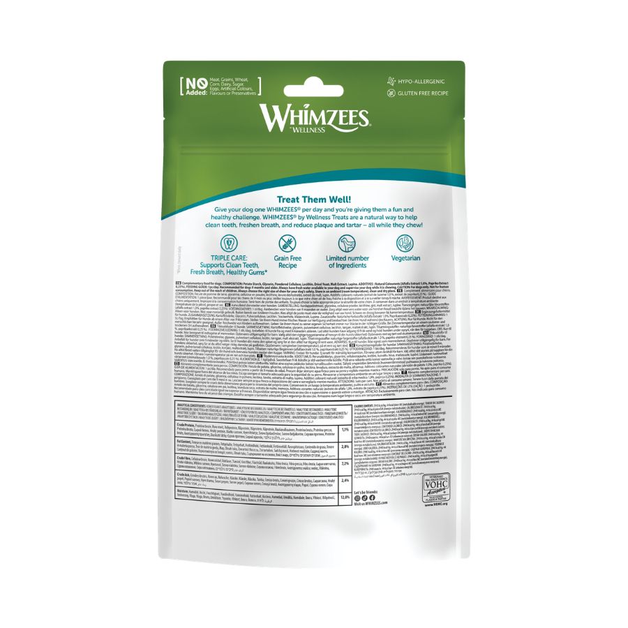 Whimzees snack dental s - forma de cepillo de dientes 1 bolsa de 14 unidades, , large image number null